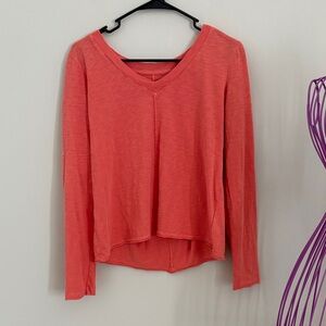 Z Supply Coral Long Sleeve V-Neck Top